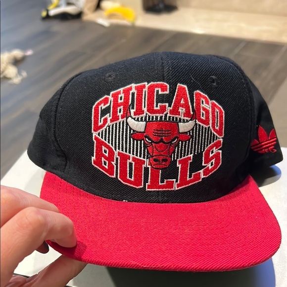 adidas Other - NBA Chicago Bulls Black and Red Snapback Hat